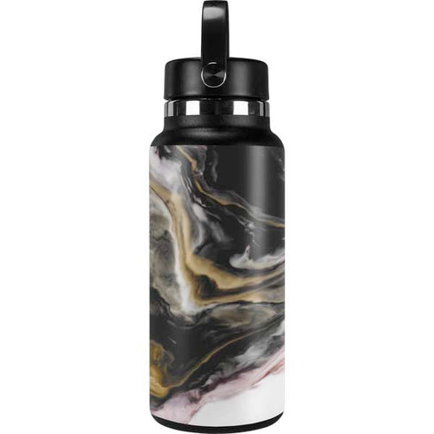 Gold Blush Marble Ink Hydro Flask 32oz Wide Mouth Skin